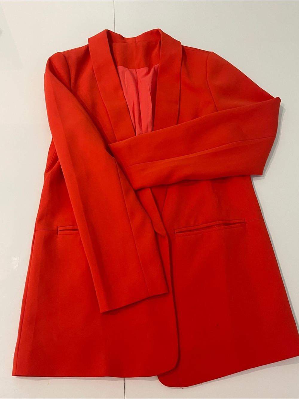 Women's Red Tailored Blazer Jacket